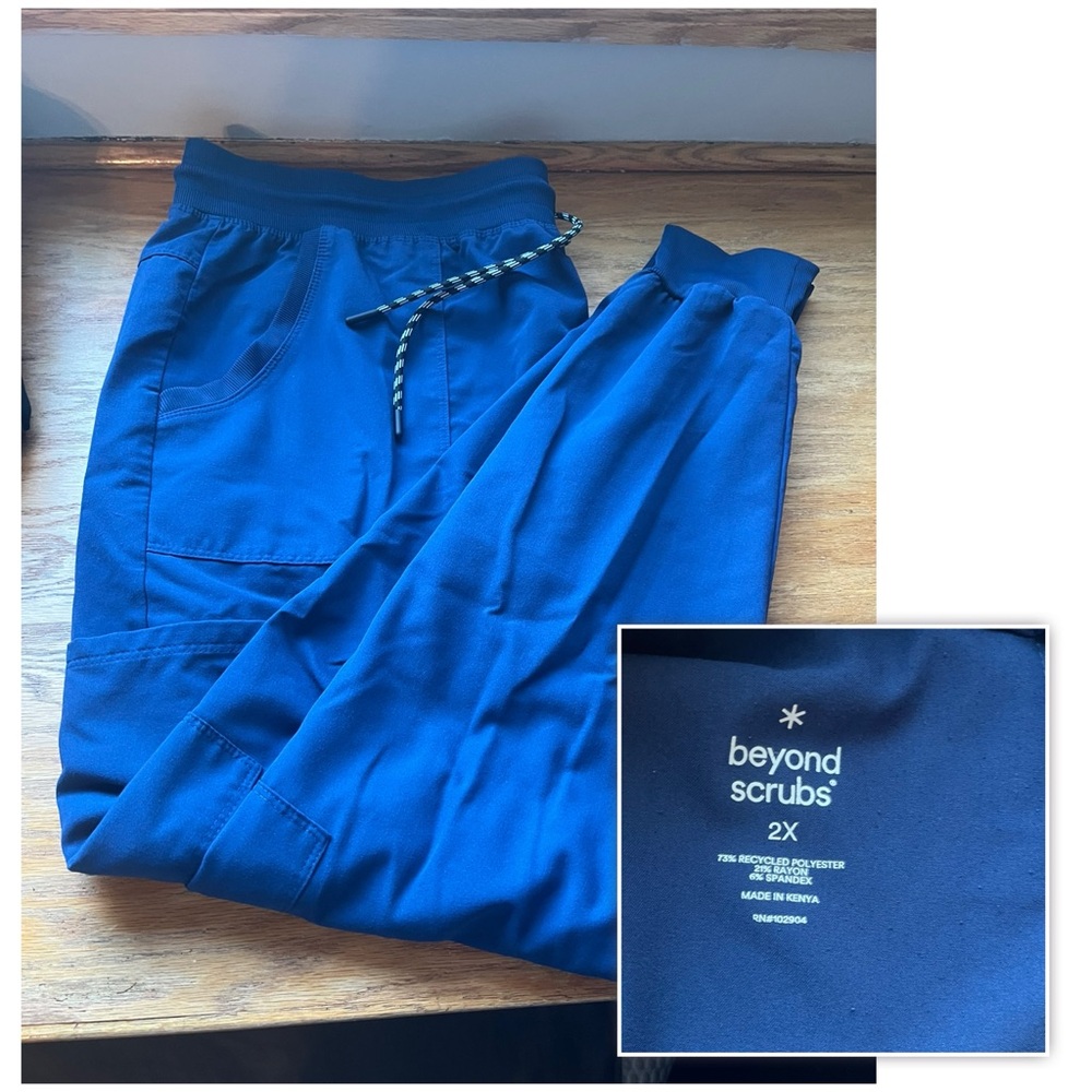 Beyond Scrubs Blue Jogger Pants